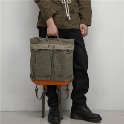 American Retro Motorcycle Bag Backpack Washed Distressed Canvas Bag Men's Outdoor Mountaineering Camping