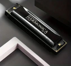 Professional Blues Harmonica 10 Holes C Key Blues Harp With Hard Case Perfect For Beginners Students Adults Professionals As Gifts Eid Al-Adha Mubarak