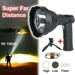 Rechargeable LED Handheld Spotlight Flashlight, High Power LED, 500-1000 Lumen