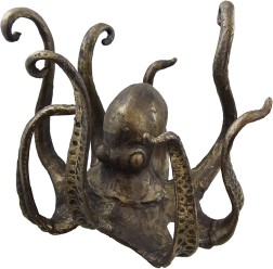 Octopus Tea Cup Holder Large Decorative Resin Octopus Table Topper Statue For Home Office Decoration