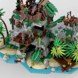 Pirate Era Bobo Bay Confinement Island Forbidden Island Compatible With Assembled Building Block Toys