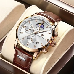 Waterproof Sport Quartz Wristwatch Chronograph Watch for Men