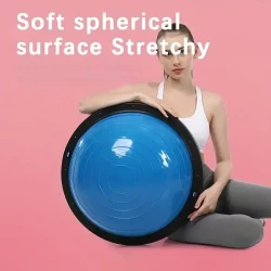 PVC Fitness Bosu Ball, Adult Core Muscle Exerciser, Thickened Anti-Explosion Yoga Ball, for Balance Training, Pilates, and Core Strengthening, Home Gym Equipment