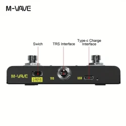 M-VAVE Cube Turner Wireless Page Turner Pedal Rechargeable Music Sheet Turner Supports Looper Connection Compatible With Android, IOS Smartphones Tablets Eid Al-Adha Mubarak