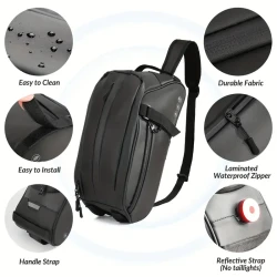 8L Superfine Fabric Reflective Rear Rack Bag