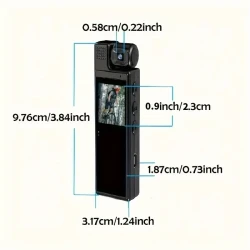 L9 1080P Compact Wearable Camera - Portable Pocket Recorder with 180° Rotatable Lens