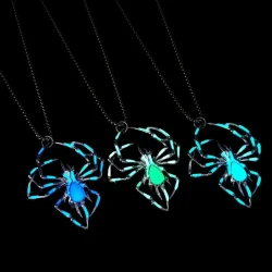 Glow-in-the-Dark 3D Luminous Spider Necklace