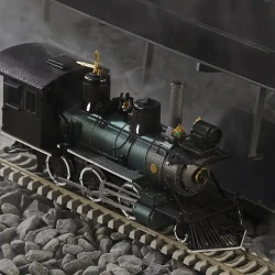 3D Puzzle DIY Model, Green Steam Locomotive