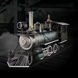 3D Puzzle DIY Model, Green Steam Locomotive