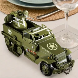 Vintage Military Armored Vehicle Diecast Model Kit, Handcrafted Iron Collectible