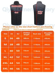 [Siji Bean OBM] European And American Sizes (Excluding Power Bank) Best-Selling Outdoor Thermal Sports Heated Vest USB Powered Heating Vest with 17 Heating Zones And 2 Control Switches for Winter Running (Excluding Power Bank)