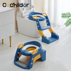 Potty Training Seat, Adjustable Toilet Potty Chair With Sturdy Non-Slip Step Stool Ladder, Handles And Splash Guard