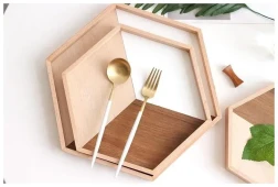 Wooden Tray Wooden Plate Hexagon