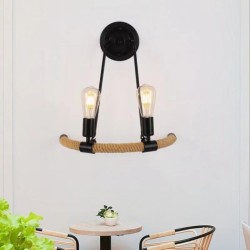 Hemp Rope Wall Lamp Retro Industrial Ideas