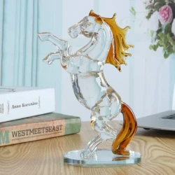 Crystal Glass Horse Statue Animal