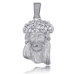 Jesus full zircon pendant