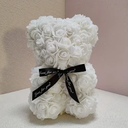 1pc Immortal Rose Bear - Artificial Foam Flowers