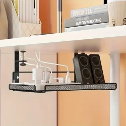 Adjustable Office Table Hanging Storage Rack - No Punching Required