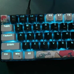 Mechanical Gaming Keyboard, Ice Blue LED Backlit Compact