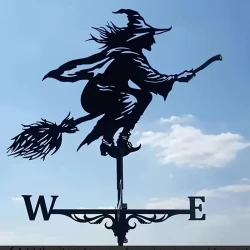 Garden Decoration Wind Indicator Crafts Ornaments Rooster Witch Yard Rotating Outdoor Pastoral Road Sign Indication