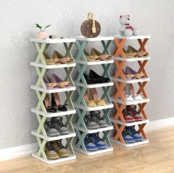 P Bamboo Shoe Rack – Eco-Friendly, Durable Storage for Shoes | Stylish Entryway Organizer