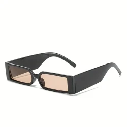 Rectangular Small Frame Sunglasses With Glasses Case