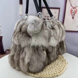 Women's Korean-style One-shoulder Crossbody Fox Fur Bag