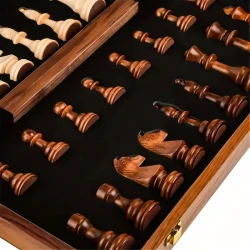 Exquisite Solid Wood Advanced Chess Set