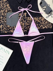 New Women's Split Pearlescent Gradient Bikini Swimsuit - Sexy Two-Piece Swimwear