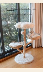 Natural Fruit Tree Cat Climbing Frame Solid Wood Rattan Cat Nest Cat Tree