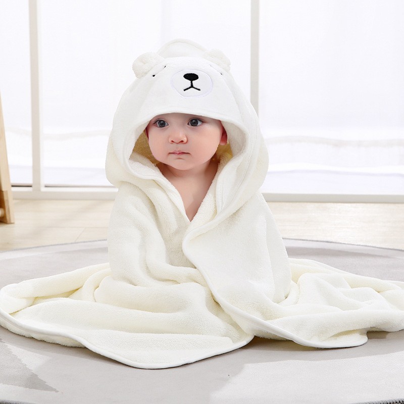 Cartoon Animal Baby Bath Towels – Soft Newborn Hooded Towel Blanket, Toddler Bathrobe