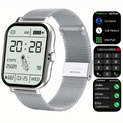 Smart Watch for Android & iOS - Men's/Women's Watch with Call, Information Reminder, 4.29 cm Large Screen, Sports Step Counting, and Multiple Fitness Modes