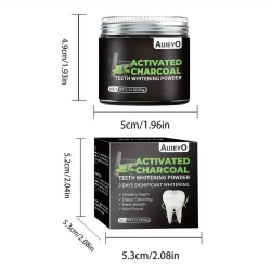 AIJIEYO Activated Charcoal Teeth Whitening Powder - Natural Tooth Polish for Deep Cleaning, Plaque Removal, and Fresh Breath