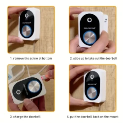 Smart Visual Dingdong Doorbell - 2.4GHz WiFi Wireless Doorbell with HD Night Vision, Two-Way Call, APP Remote Control, and 72-Hour Video Cloud Storage