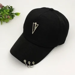 Unisex Fashion Sun Protection Cap - Trendy Sunshade Hat with Piercing Details