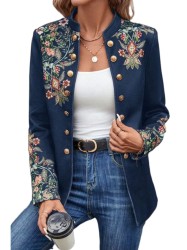 Printed Small Suit Jacket Women's Cross