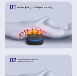 Airbag Traction Instrument Red Light Waist Pillow Hot Compress Automatic Timing Pulse Lumbar Spine Massage Pillow