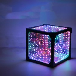 Thousand Mirrors 3D Lamp Magic Cube Gaming Room Decorative Ambient LED Lights