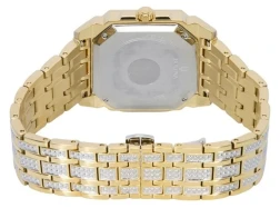 Bulova Octava Crystal Accents Gold Tone Stainless Steel Silver Dial Quartz 98A295 Men's Watch