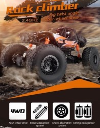 RC Car, Rechargeable, 1:10 Super Large, Off-road,High Speed, Orange