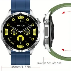 3.81cm Full Touch AMOLED Smartwatch for Men & Women