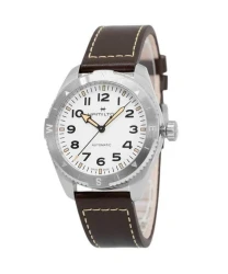 Hamilton Khaki Field Expedition Leather Strap White Dial Automatic H70315510 100M Men's Watch