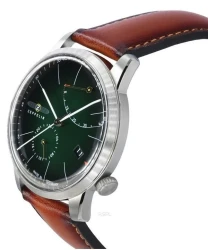 Zeppelin Flatline Brown Leather Strap Dark Green Dial Automatic 83664 Men's Watch