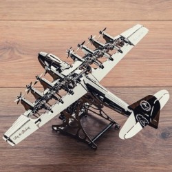 Metal mechanical model airplane assembly toy