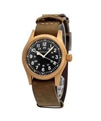 Hamilton Khaki Field Mechanical Bronze Leather Strap Black Dial H69459530 Men's Watch