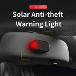 Vehicle mounted solar anti-theft light simulation warning flashing light