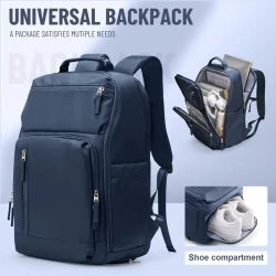 Large Capacity Travel Backpack With Shoe Compartment