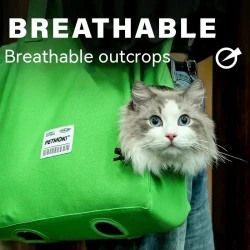 Large Capacity Pet Cat Bag Multifunctional Breathable Dog Canvas Carrier Bag Escape-proof Pet