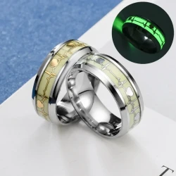 Heart-shaped Rings Luminous At Night Lovers Ring Jewelry