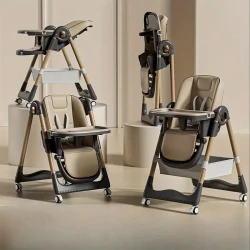 Portable Foldable High Chair With Storage Bag